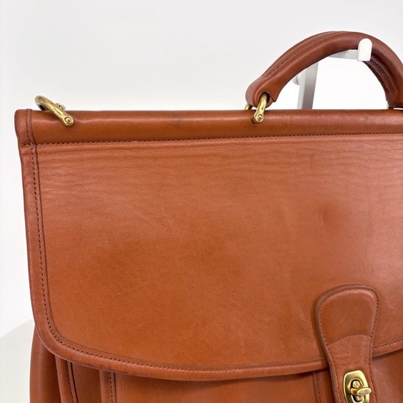 COACH | Vintage 5266 Beekman Messenger Briefcase Bag in Saddle Brown - Picture 5 of 16